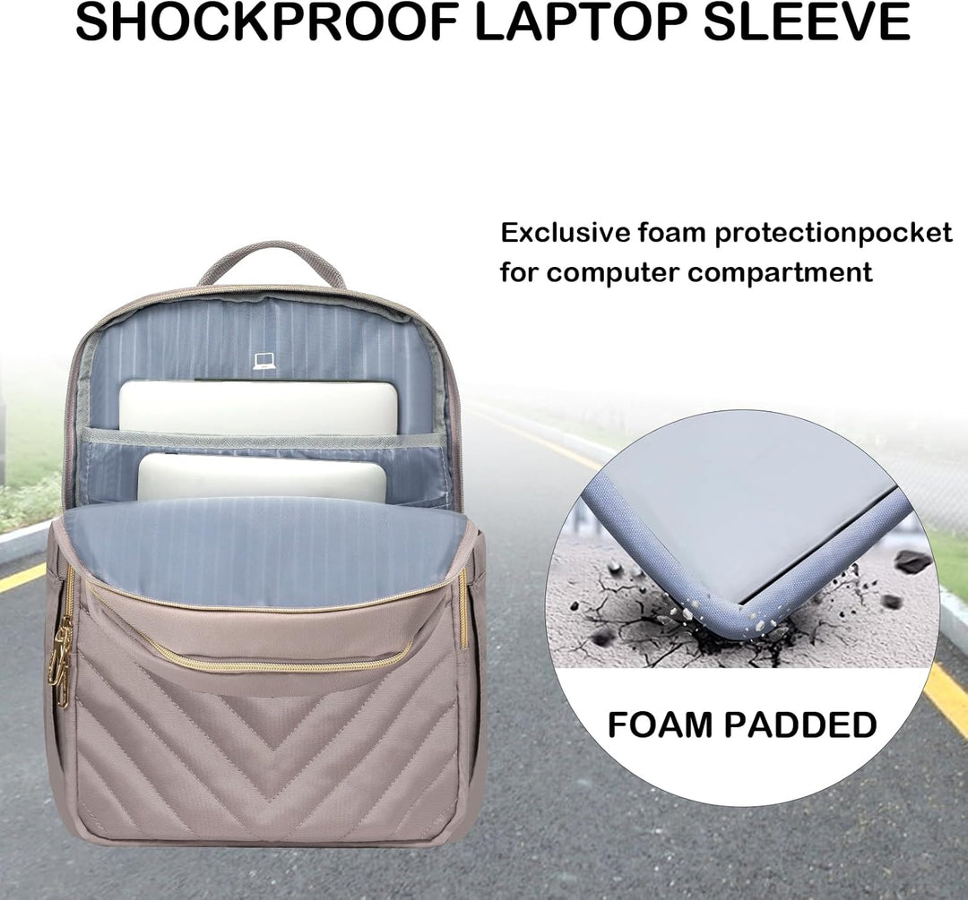 Let vandtæt laptop-rygsæk med USB-port – kompatibel med 15,6 tommer
