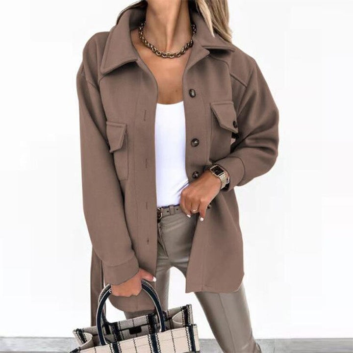 Stilfuld uld-look jakke til damer - Sophie