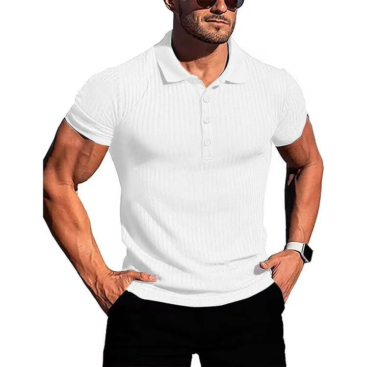 Behagelig & stilfuld åndbar herrepoloshirt med knapslå – Nevan