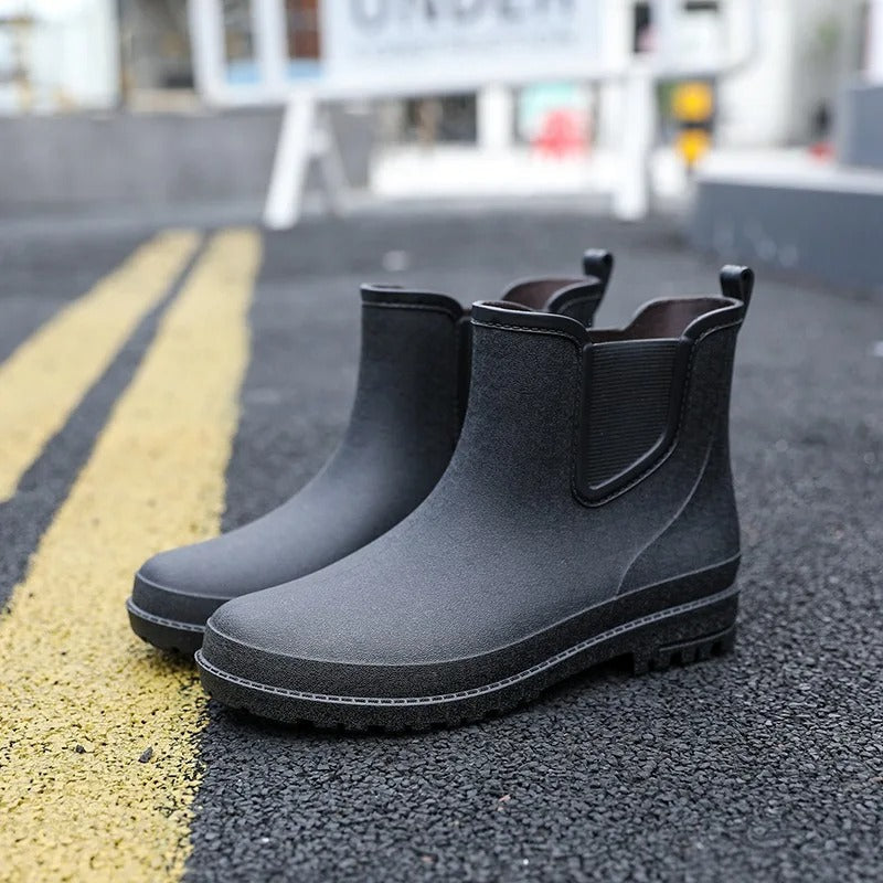 Luksus halvhøje vandtætte gummistøvler til mænd - Lucas Rain Walk