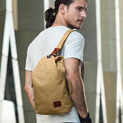 Vandafvisende canvas-skuldertaske med tyverisikret rum – MultiWear