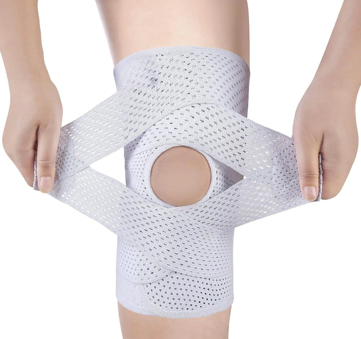 Knee Support Wrap with Adjustable Compression System 10