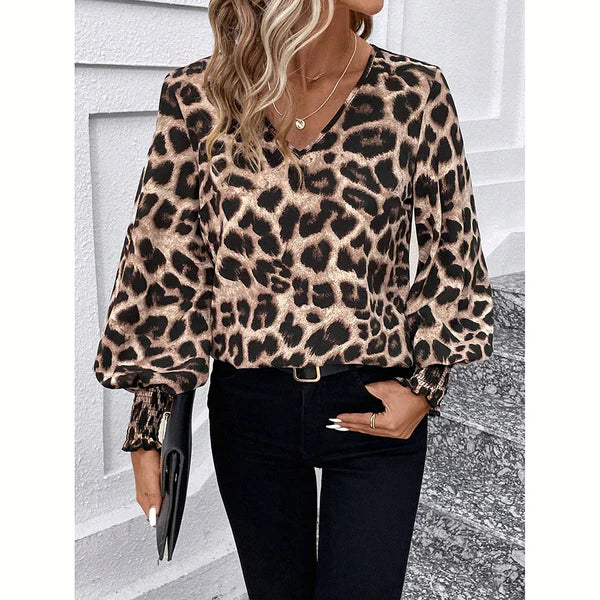 Trendede dameskorte med leopardmønster - Seraphina