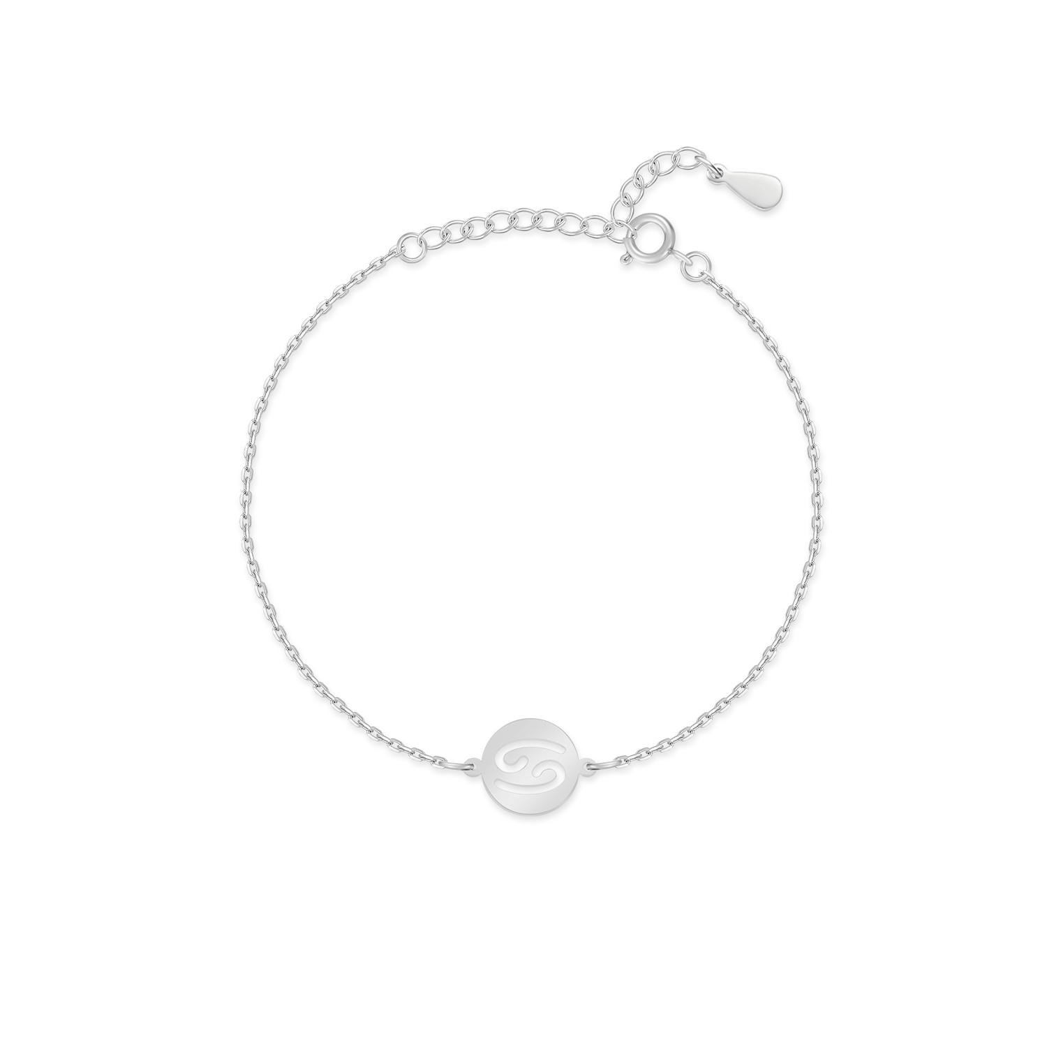 Silbernes Zodiak-Armband mit Kettenverschluss, minimalistisches Design, Schmuck für Damen.